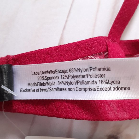 NWT Adore Me Abela Push Up Bra in Red Size 36B - Picture 12 of 14